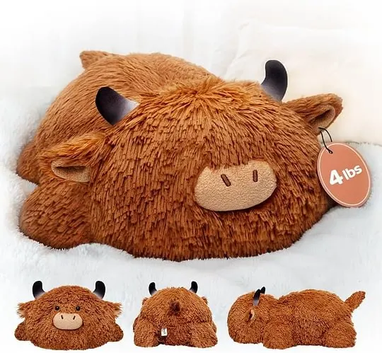 Highland Cow Weighted Heated Plush