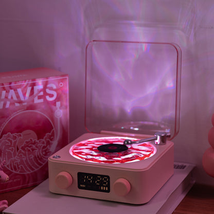 B1G1 Premium Waves Retro Bluetooth Vinyl Record Player Light 🎁
