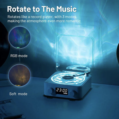 B1G1 Premium Waves Retro Bluetooth Vinyl Record Player Light 🎁