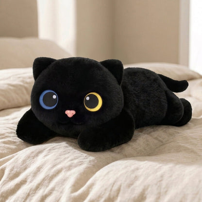 Mewaii® 5lb Weighted Stuffed Animals with Microwavable Heating Pad -  Adjustable, Heatable & Coolable Plush for Realistic Hug（Black Cat，23 INCH）